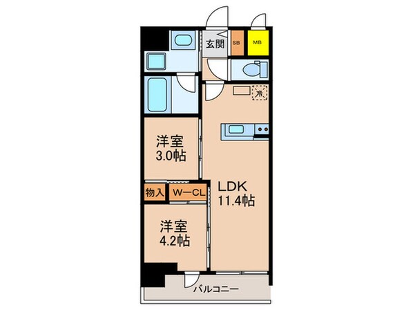 セレニテフラン梅田の物件間取画像